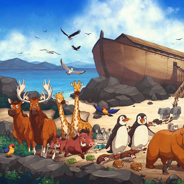 Noah's Ark mural.