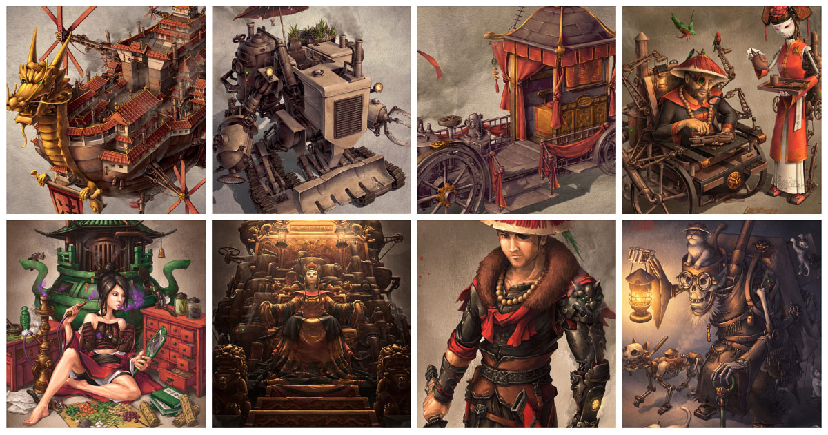 James Ng Art's steampunk illustration, scifi character design and fantasy concept art gallery.